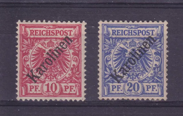 KAROLINEN 1899, Mi 3 I, 4 I, UNGEBRAUCHT