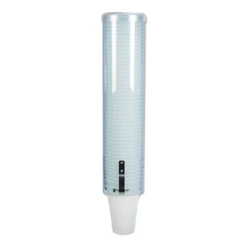 San Jamar Large Pull-Type Water Cup Dispenser, Translucent Blue (SJMC3260TBL)