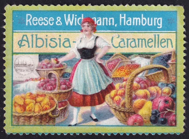 Werbemarke „Albisia-Caramellen“ Reese & Widmann, Hamburg