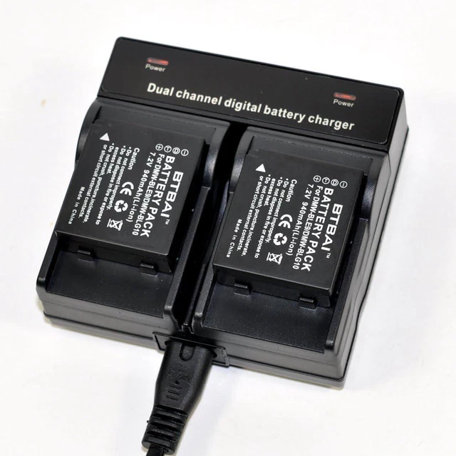 TECHTEK Batteria 940mAh Li-ion Compatibile Panasonic Lumix DMW-BCF10 - Per DMC-FS4, FS8, F2, F3, FH, FP