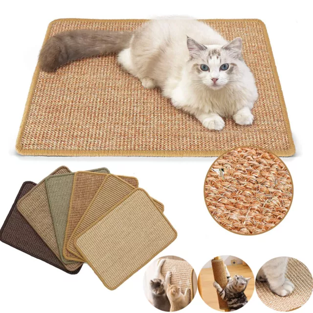 Cat Scratcher Board Pet Scratching Mat Natural Sisal Sofa Couch Protector Toy