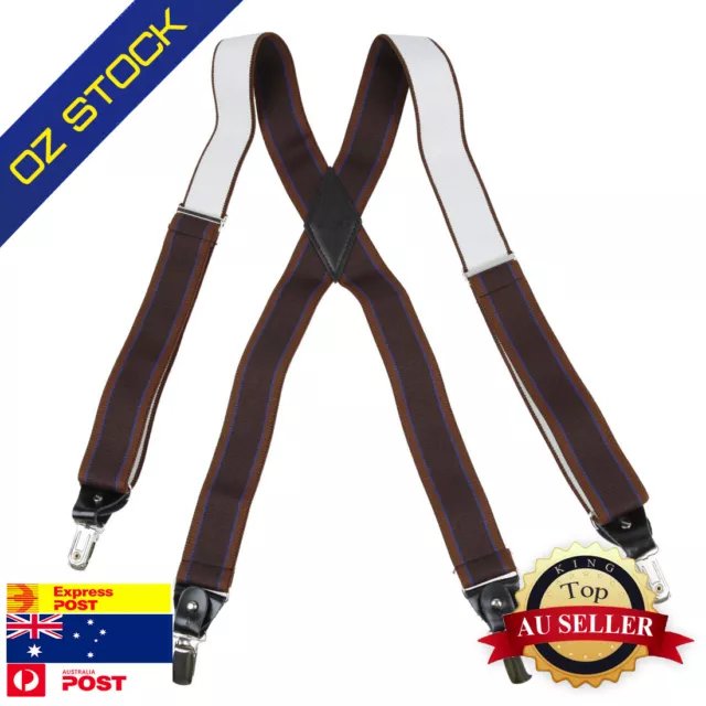 Black Men Braces Suspender Elastic Gift Box X-Back Clip Heavy Duty Y&G YFA010302