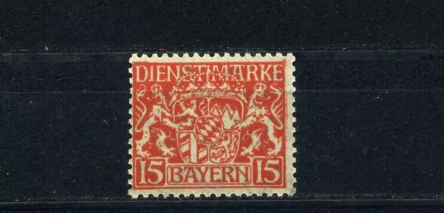 Bayern 15 Pfg. Wappen Dienst 1918** gute Type Michel 27 x geprüft (S10373)