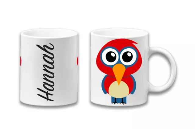 Adorable Loro Personalizado Tu Nombre Regalo Taza de Té Café Bebidas Calientes Taza de Regalo