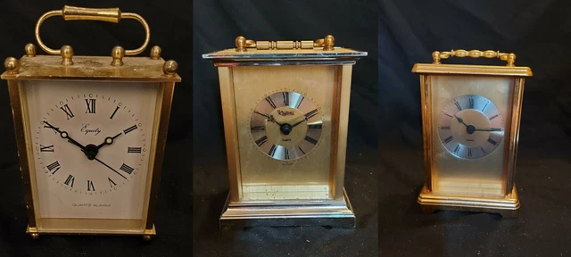 Three Quartz Carriage Clocks
