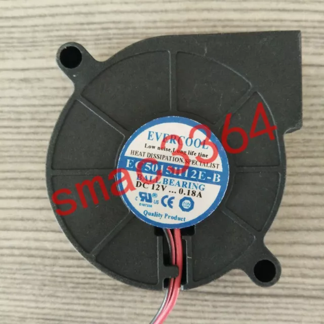 1PC for EVERCOOL EC5015H12E-B Humidifier fan DC12V 0.18A 2pin