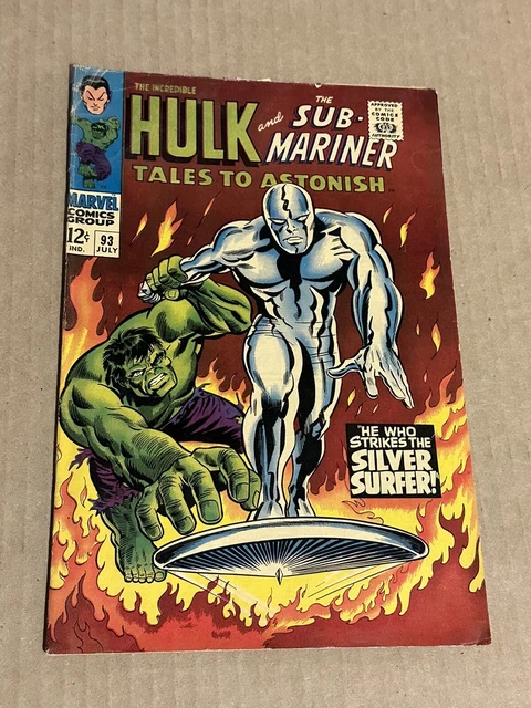 Hulk Silver Surfer!!! Tales To Astonish 93 Silver Age Marvel Comic Book 1967