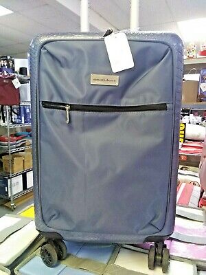 Samantha Brown 22" Hardside Spinner and Cosmetic Case with USB Port - Blue /New