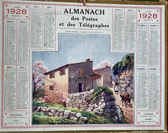 CALENDRIER ANCIEN ALMANACH Des Postes Et Des Télégraphes PTT 1898 DOUX