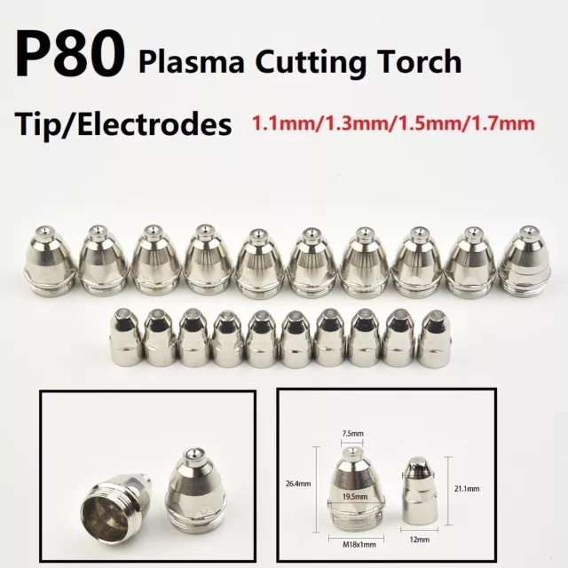 P80 Plasma Cutting Torch 60A 80A,100A P80 CNC-Plasma Torch Tip Electrode-Nozzle