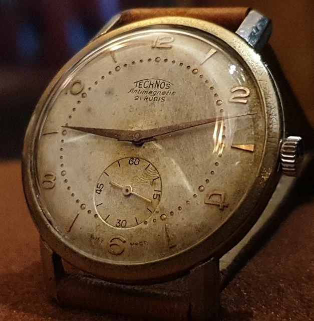 TECHNOS CAL. 130 antimagnetic 21 rubis 39 mm. Bog size carica