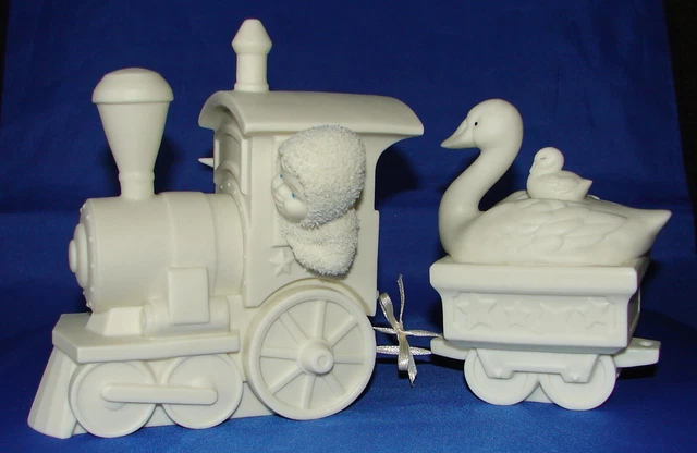 Snow Babies Dept 56 Figurines I Think I Can Train ~ 2 Pc ~ 2001 Club Exclusive