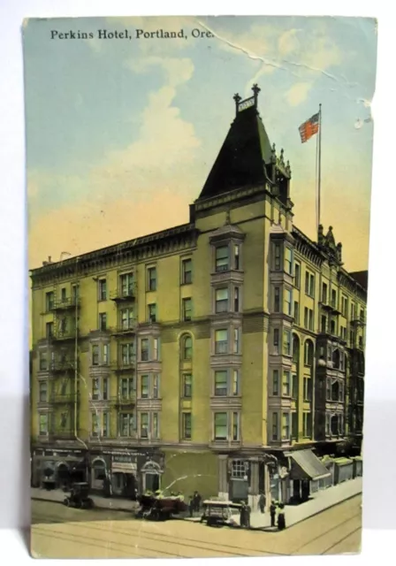 1915 Potcard Perkins Hotel Portland Or