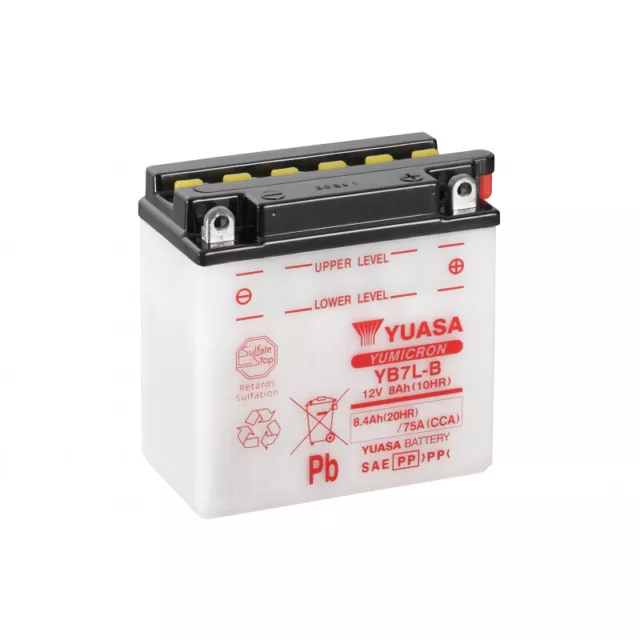 Batterie moto YUASA YB7L-B 12V 8.4ah 75A