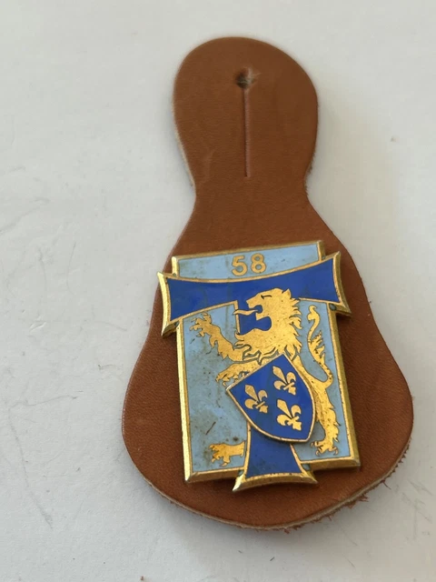 Insigne 67° RAA Régiment Artillerie d' Afrique Lion SMF 1945 ORIGINAL BAGDE