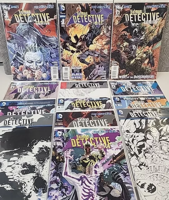 NEW 52 BATMAN DETECTIVE COMICS NM  #1 3-12. Also Includes ANNUAL AND VARIANTS