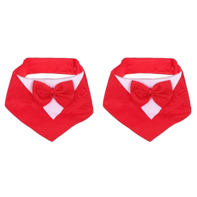 triangle cat bandana 2x Hund Bogen Bandana Formal Hund Kostüm Set Hund Dreieck H