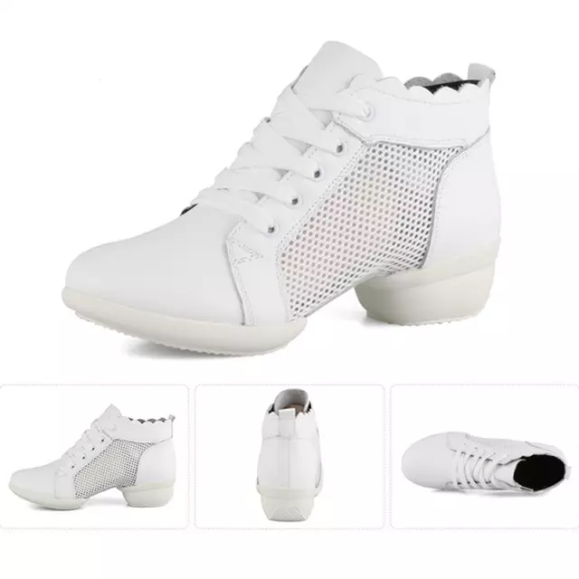 Femme Maille Cuir Bal Danse Chaussures Moderne Latin Valse Tango Tenue de Souple