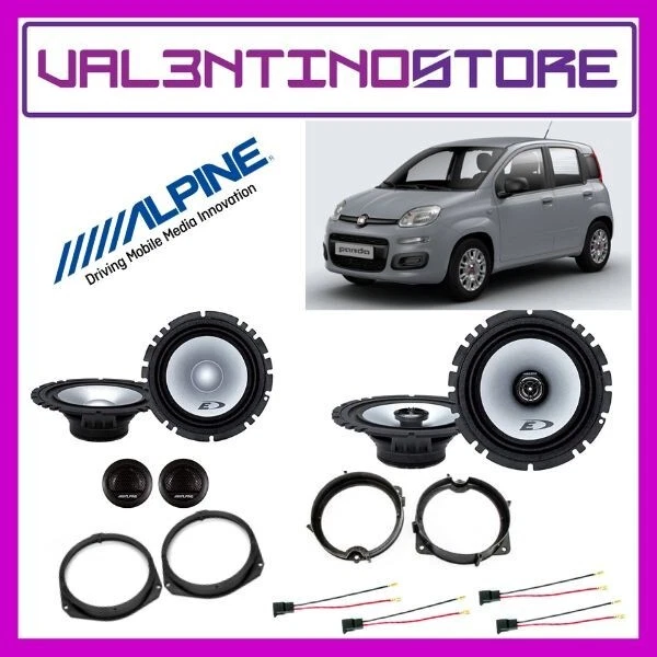 Kit 6 Casse Altoparlanti Alpine - Fiat Panda 3 serie - Anteriori e Posteriori 16