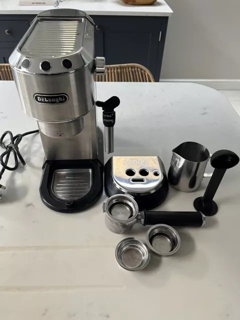 De'Longhi EC685 Dedica Espresso Coffee Machine Bundle - Silver