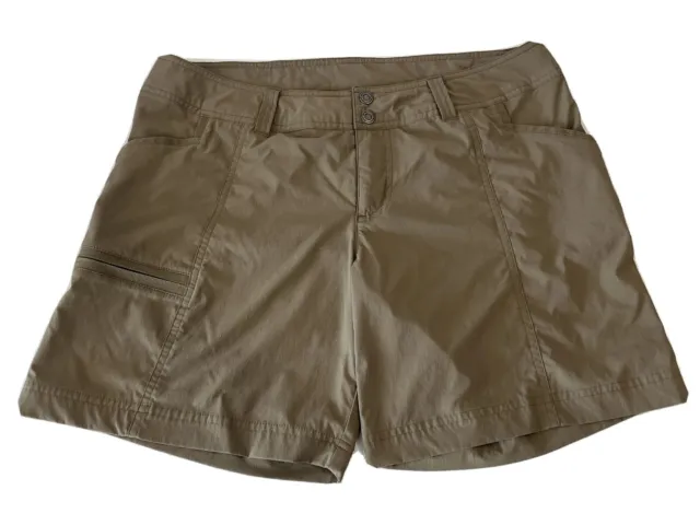 Exofficio Womens Khaki Beige Shorts Hiking Outdoor Size 8