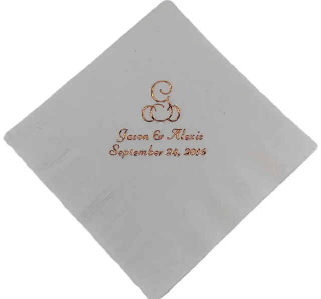 50 personalized monogram luncheon napkins wedding  graduation party retirement