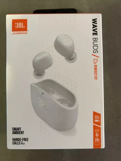 JBL Wave Buds kabellose Bluetooth In-Ear Kopfhörer wasserfest weiß