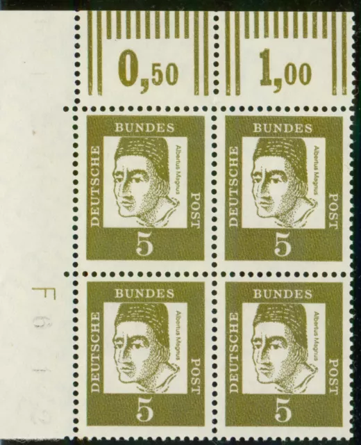 BEDEUTENDE DEUTSCHE NR. 347 y ** je ECKRAND F - S 1+2 mit dicken+dünnen Strichen