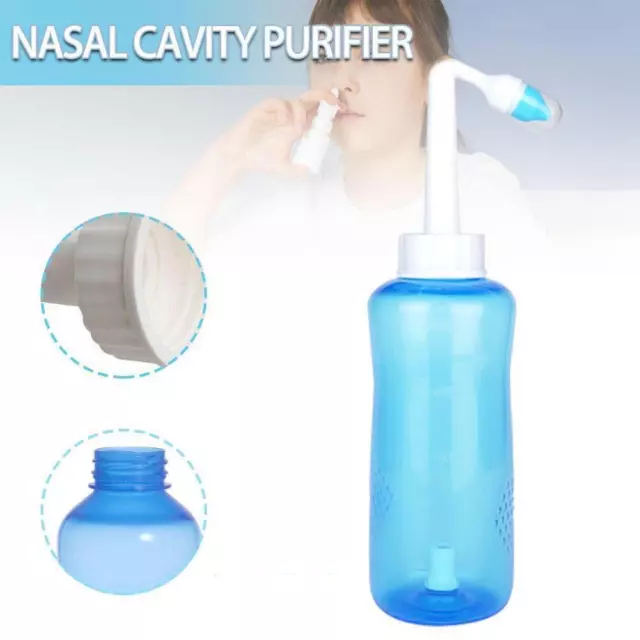 500ML Kit rinçage nasal Neti Pot Sinus Rinse Nez Wash Saline Irrigator D3T8√  цы 3