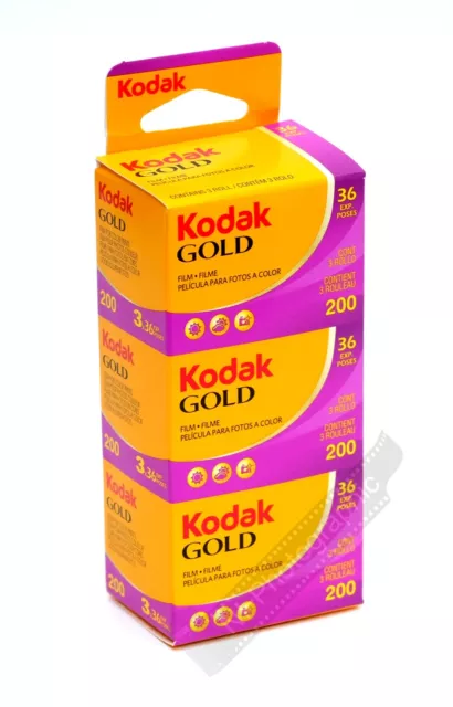 Kodak GOLD 200 asa Colour Film 35mm 36exp 3 Rolls Triple Pack TRACKED 48 Postage
