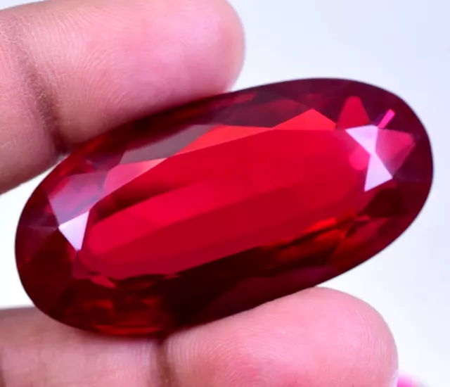 130.30 Ct Natural Blood Red Mozambique Ruby CERTIFIED BIG-SIZE Loose Gemstone