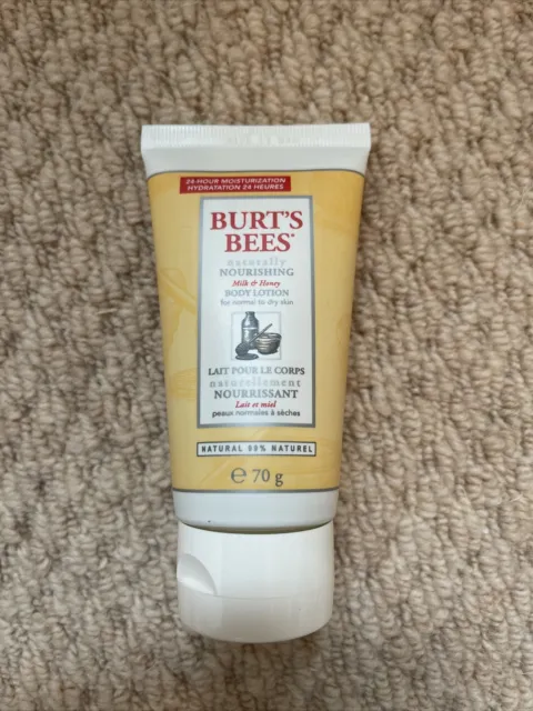 Burt's Bees Naturally Nourishing Milk & Honey Body Lotion 70g - Sealed - Travel