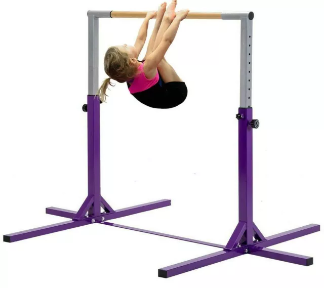 Gymnastic Bar Kids Adjustable Horizontal Kip Bars Home Gym Training Equipment