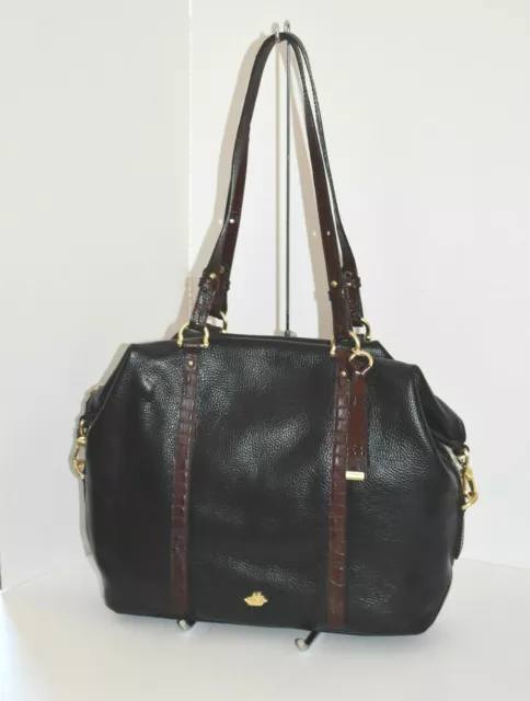 Authentic Brahmin Delaney Tote Southcoast Collection Black Tuscan Coast $425