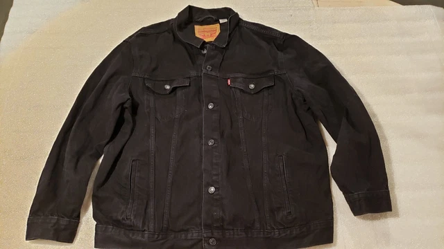 Levi"s Men's 3XL Black Denim Trucker Jean Jacket