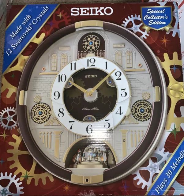 SEIKO SPECIAL COLLECTOR'S Edition Melodies Motion Wall Clock w/Swarovski  Crystal $ - PicClick