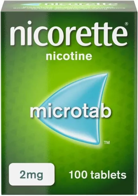 Nicorette Microtab 2mg Original 100 Tablettes - 6 Paquet Expire 12-2024 2