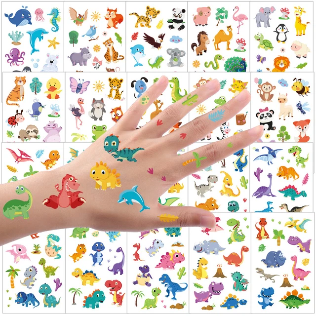 TATTOOAUFKLEBER KÖRPERTATTOOS WASSERDICHTE CartoonAufkleber Kinder