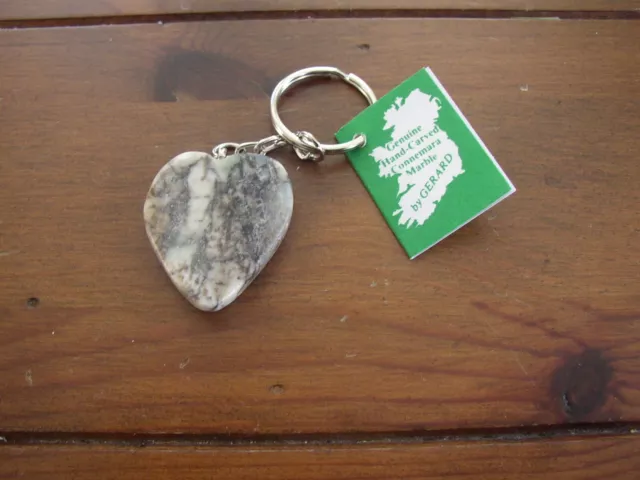 Heart Key Rings, flat, Connemara Marble by Gerard, your choice