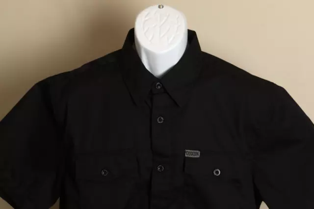 Dixxon Flannel Men's jet black short sleeve tactical shirt Large L EUC