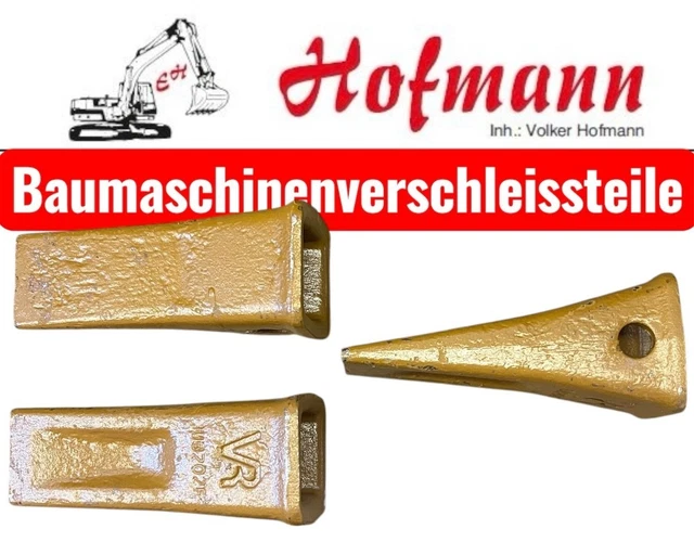 2er-Pack Baggerzähne Flach – CAT J200 System, Hochverschleißfester Stahl, 1U3202