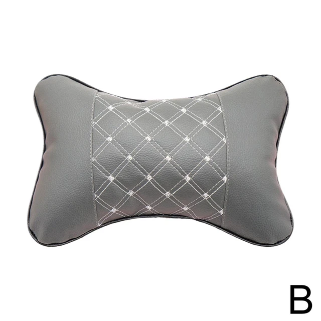 B Car Neck Pillows Both Side PU Leather 1pcs Pack Headrest Pain Relief Hot M2 T7