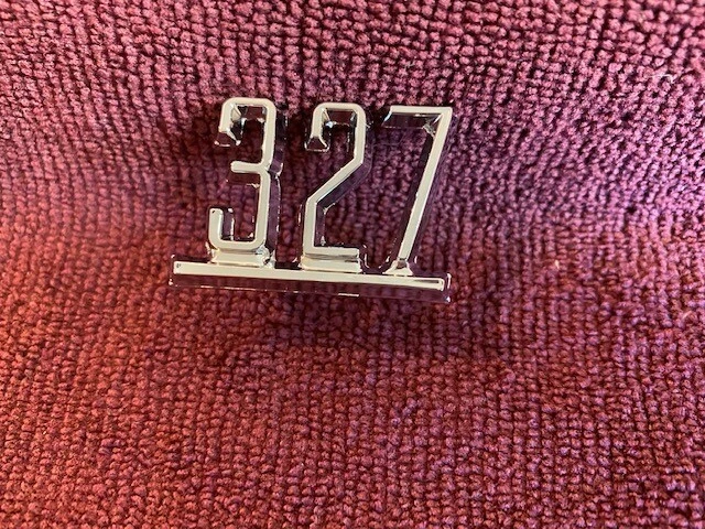 1965-1967 Chevelle, ElCamino, Camaro & Nova 327 fender emblem