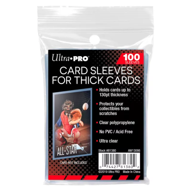 UltraPro Ultra Pro Soft Card Sleeves THICK 130pt Pack of 100 Acid Free