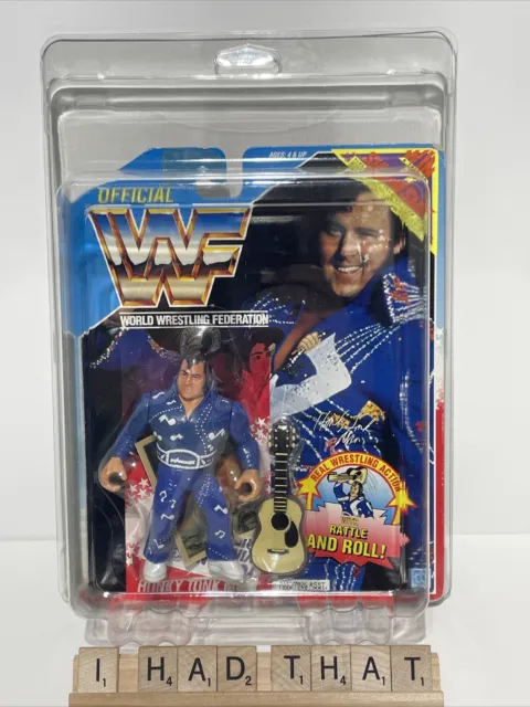 1990 HASBRO WWF MOC Honky Tonk Man Wrestling Figure NEW W/Case