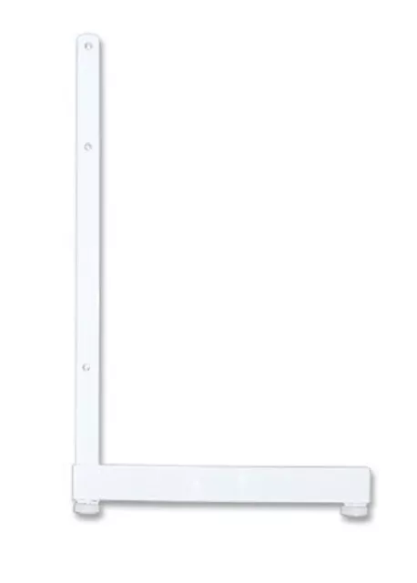 Square Gridmesh Legs 300mm - Chrome Mesh Panel Display Legs - White
