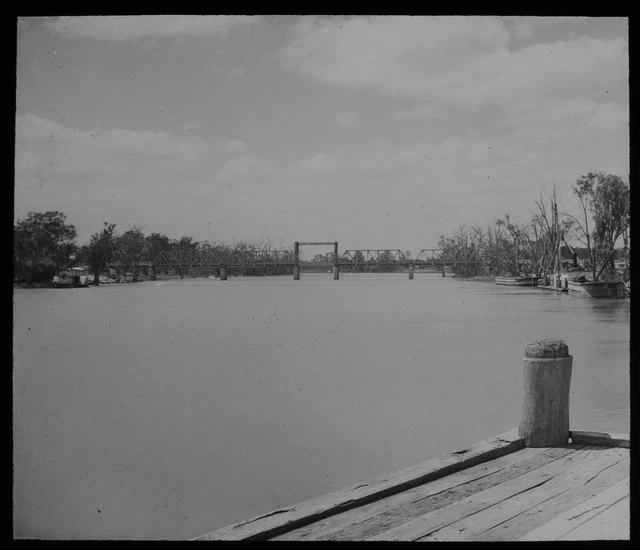 VINTAGE Magic Lantern Slide RIVER MURRAY AT MILDURA C1949 PHOTO AUSTRALIA NSW