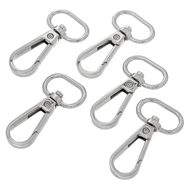 5pcs Silver 47mm Metal Lobster Clip Swivel Snap Hook Backpack For 20mm Strap