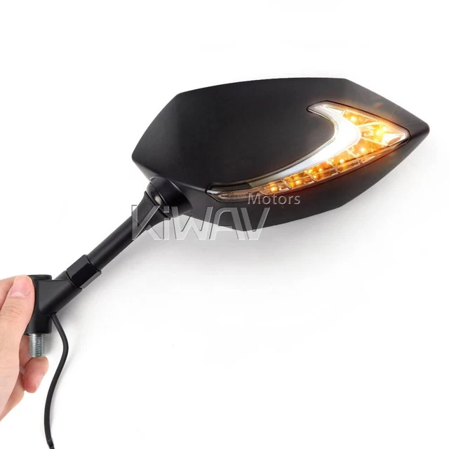 2tone LED rétroviseurs ambre + blanc 10mm pour Aprilia Mana GTMana 850 Moto 6.5