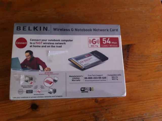 Belkin Wireless and Notebook Network Card 802.11g 54 Mbps